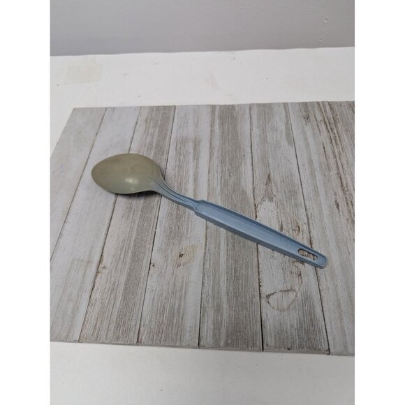 Ekco Solid Serving Spoon #1 Country Blue Nylon Plastic 11" Vintage - Picture 4 of 7